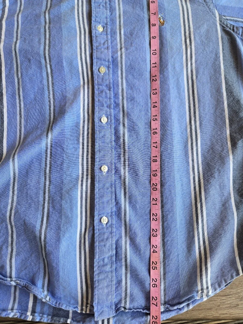 Polo Ralph Lauren Men's XL Classic Fit Striped Button Down Shirt Blue Cotton